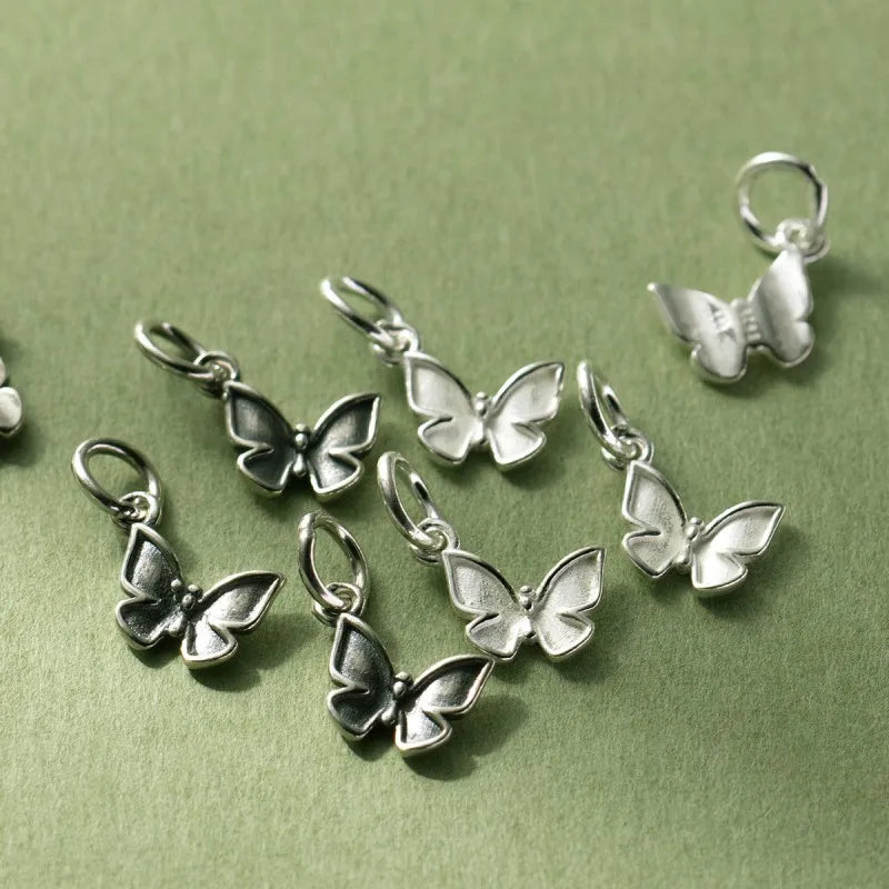 Fashion 925 Sterling Sliver Butterfly  Accessories  for Women Weaving Rope