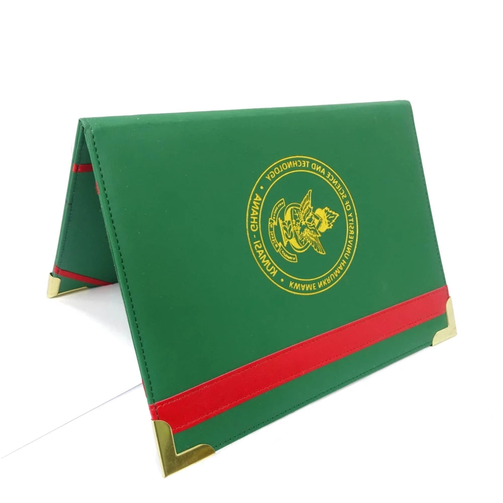 Custom Logo A4 Size Leatherette Certificate Holder Folder 8.5*11inch Degree Diploma Holder Cover