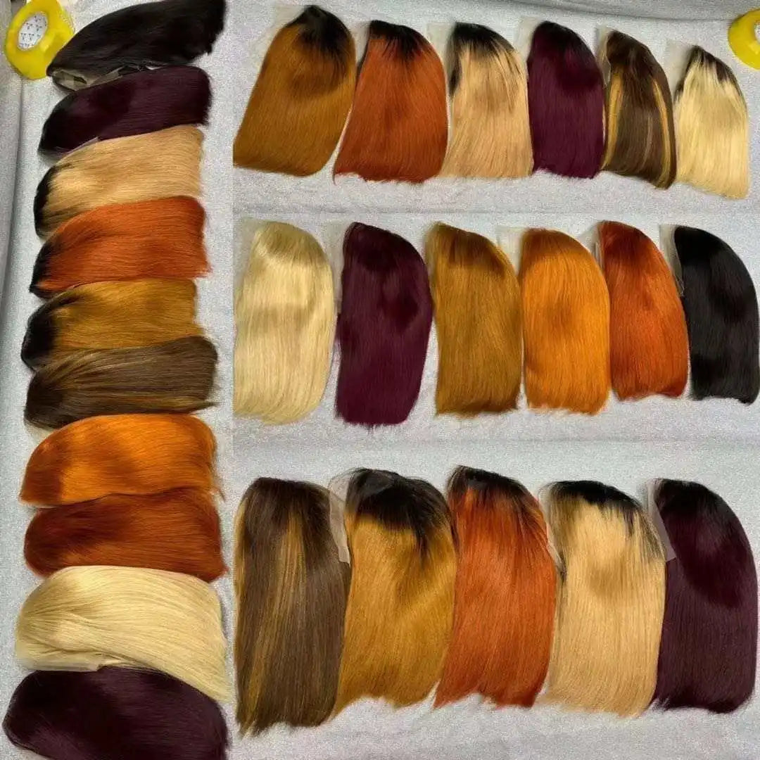 Double Drawn Human Hair Bob Wigs 200% Density HD Lace Frontal Human Wig Bone Straight Wigs for Black Women