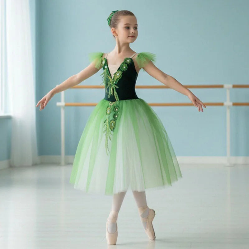 Ballet Tutu Skirt Ballet Dress Children's Swan Lake Costume Kids Belly Dance Costumes Stage Professional