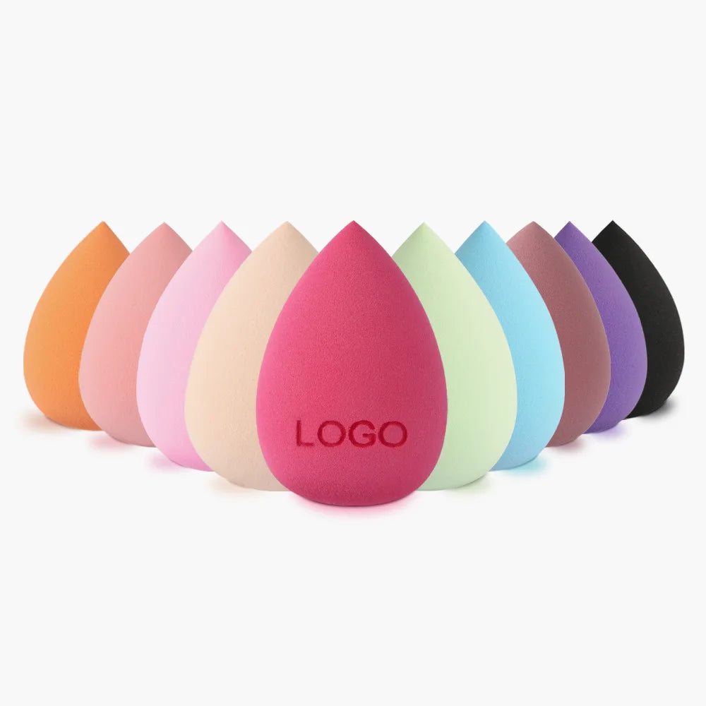 Custom Logo Eco-Friendly Microfiber Flat Soft Makeup Blender Sponge Waterproof Non-Latex Free Makeup Sponge with Custom Logo