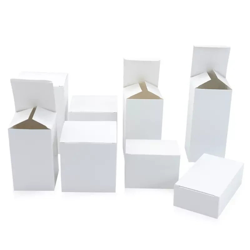 Recyclable Multi Size Foldable Product Packaging Small White Box Plain White Paper Box Accept Customization Packaging Paper B