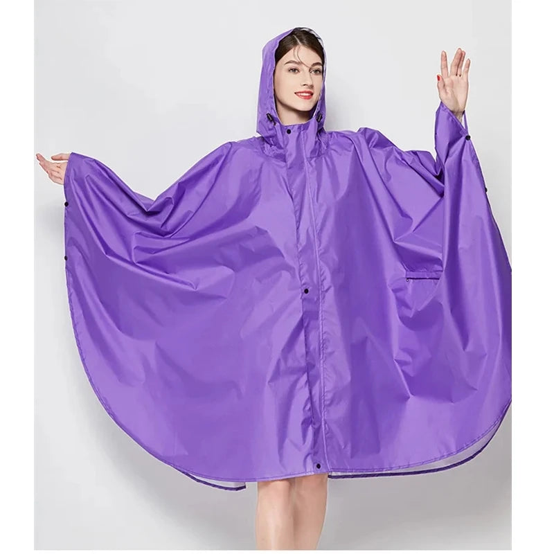 Women's 190T Nylon Waterproof Rain for Soft Thin PU Coating for Outdoor Hiking & Party Use