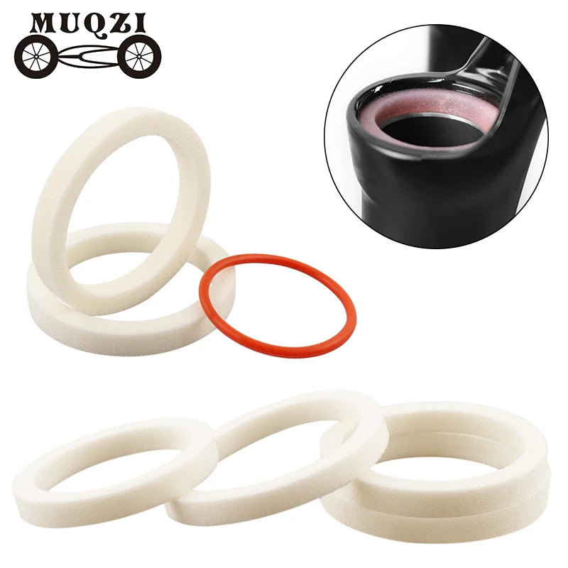 MUQZI Bicycle Front Fork Sponge Ring for Mountain Road Bike Oil Foam Absorb Seal 30/32/34/35/36/38/40mm Forks Bike Accessorie