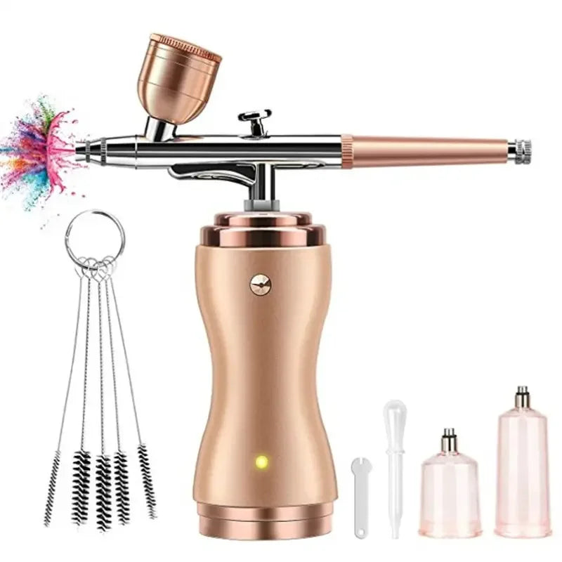 Portable 30PSI Cordless Airbrush Compressor Kit Automatic Makeup Cake Decorating Stencil Tattoo Targeted Audience