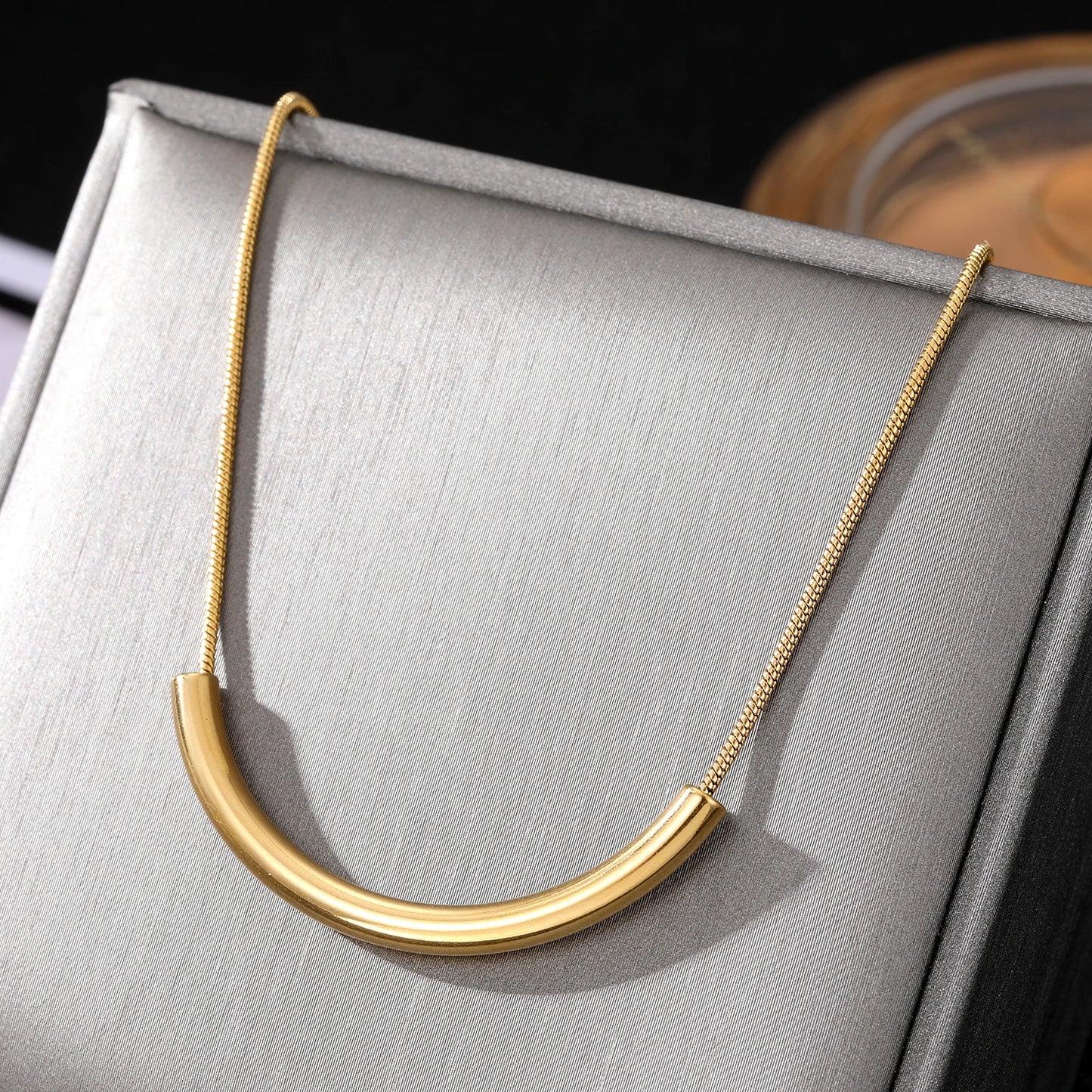 Fashion  Women Jewelry 18K Gold Plated 316L Stainless Steel Necklace Wholesale