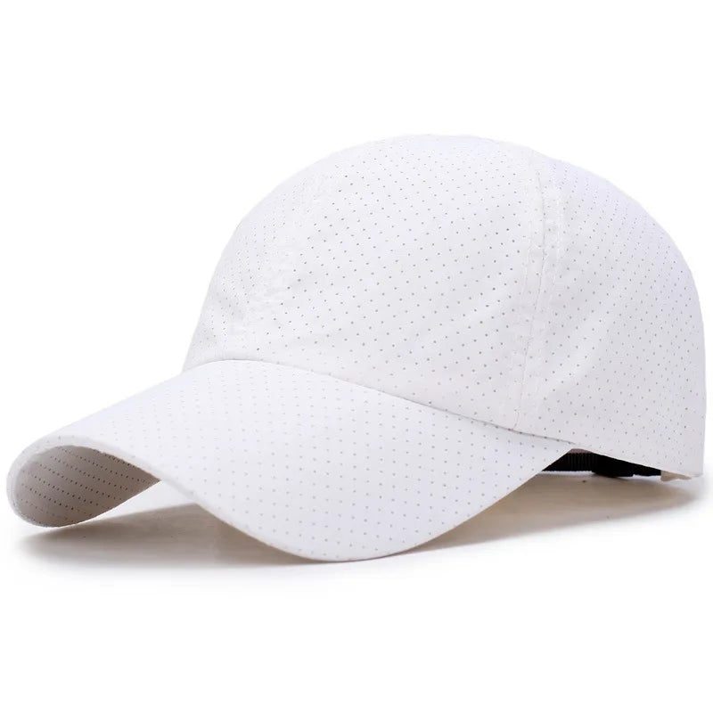 Wholesale Custom Breathable White Golf Running Quick Dry Baseball Sports Cap 6-Panel Polyester/Cotton Unisex Winter