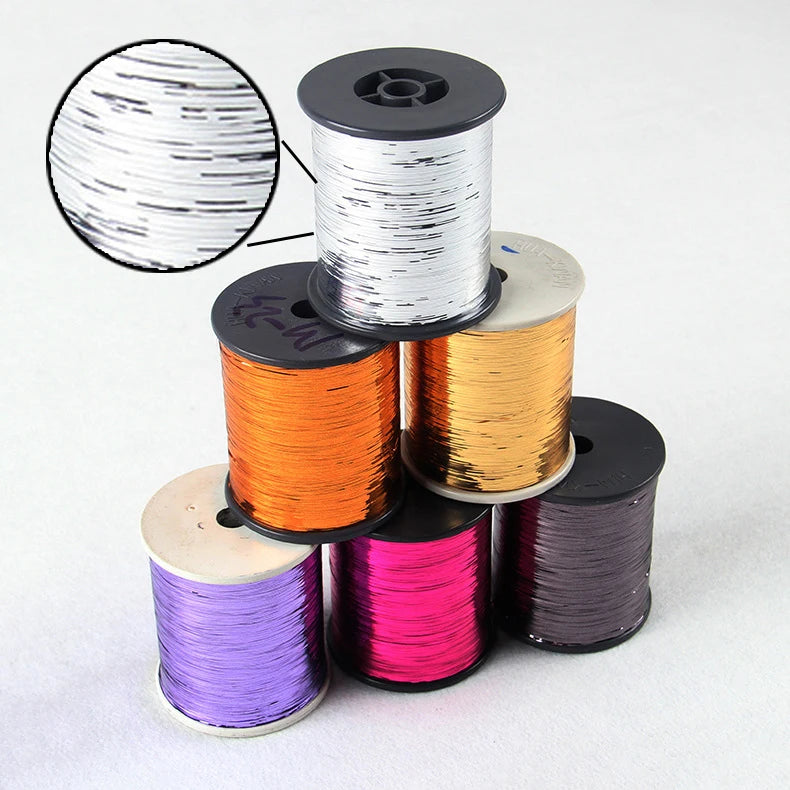 Low Price Flat Gold and Silver Colors Metallic Yarn 1 69 M Type Lurex Metallic Yarn for Weaving