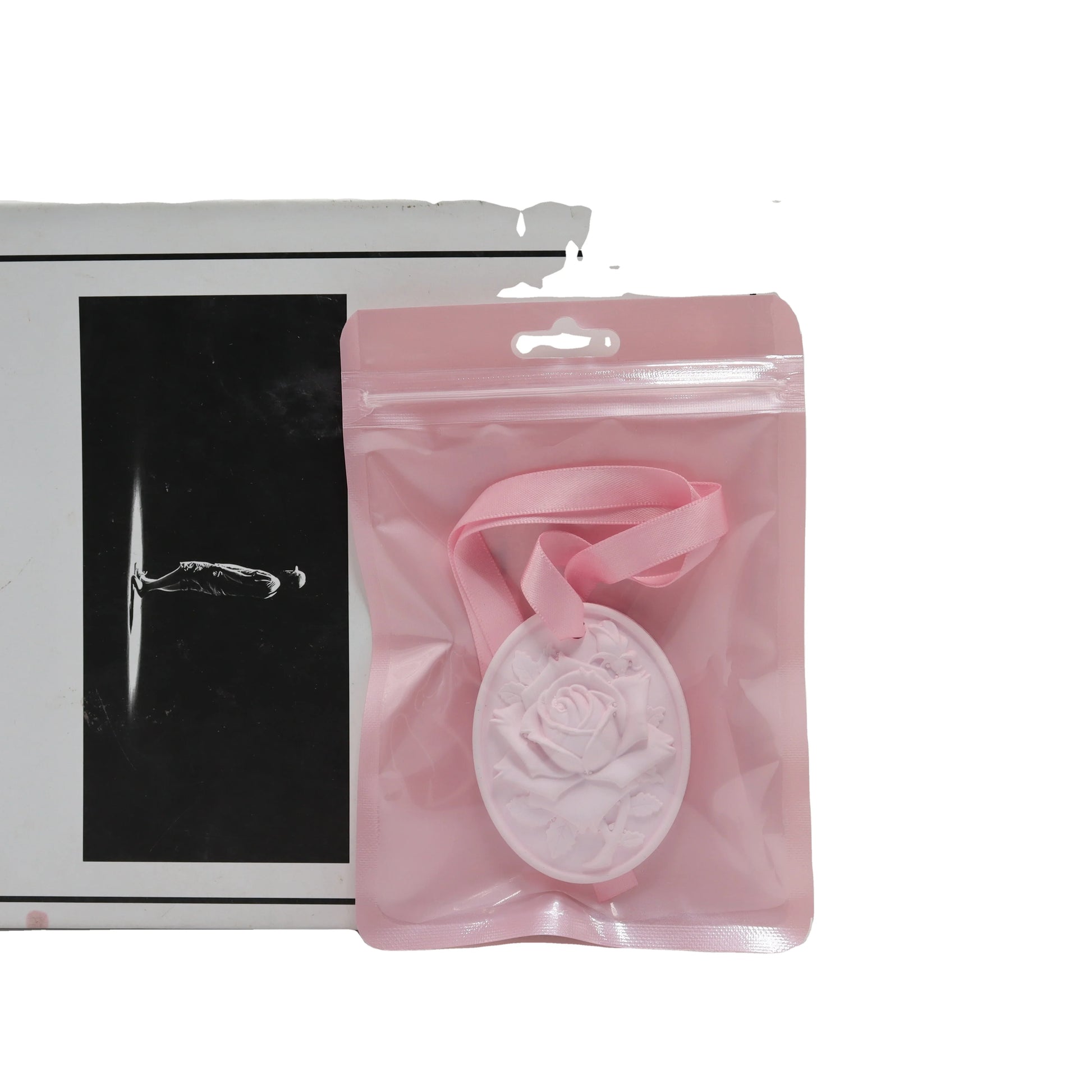 2024 Romantic Pink Rose Handmade Solid Gypsum Expansion Stone Eco-Friendly Air Freshener Plaster Car Mounted Aromatherapy