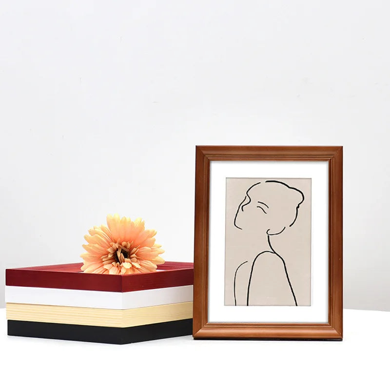 2024 Hot Sale Solid Wood Photo Frame 5-10 Inch A4 for Wall Room Decoration