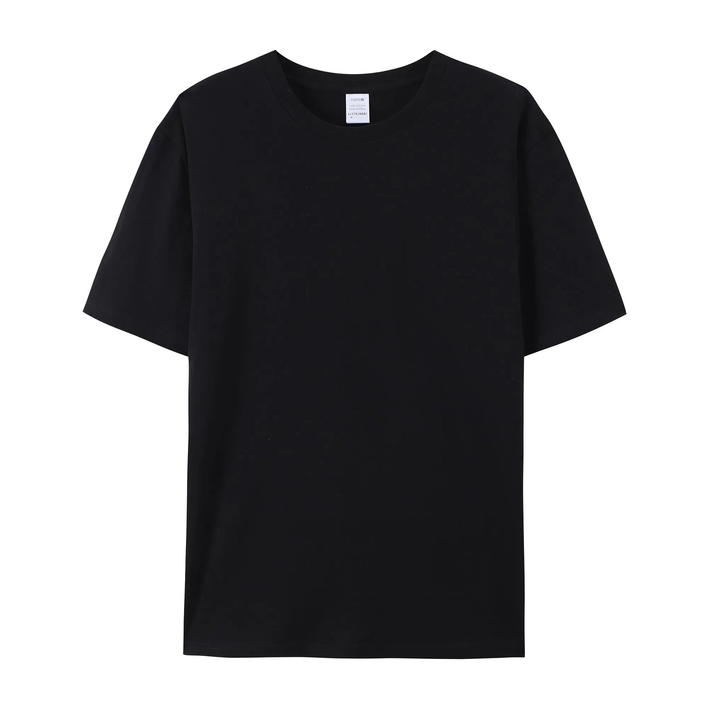 Factory Wholesale Custom Thick Collar Cotton Tshirt White Solid Box Blank Tee Men Black Boxy Fit t Shirt
