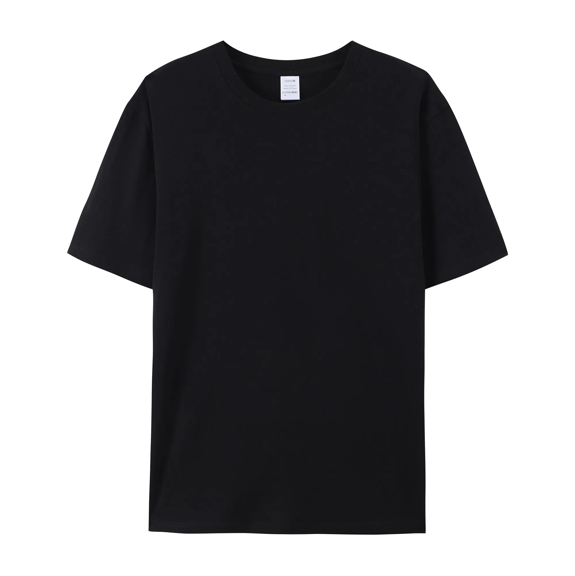 Factory Wholesale Custom Thick Collar Cotton Tshirt White Solid Box Blank Tee Men Black Boxy Fit t Shirt