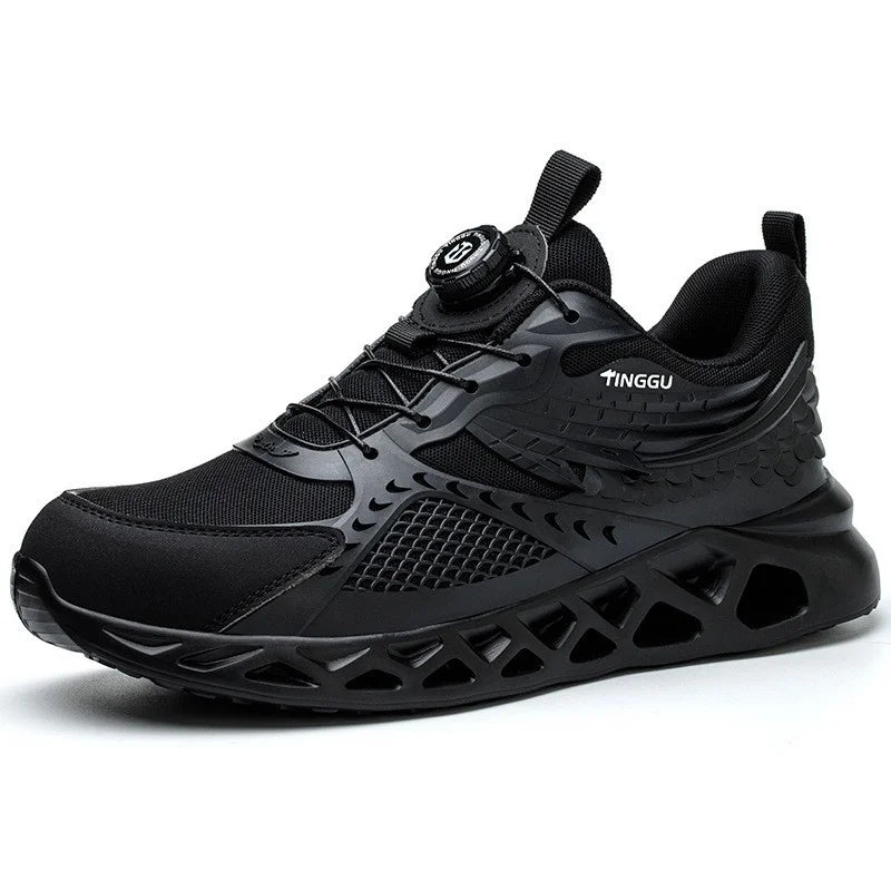 Hot Selling New Breathable Lightweight Knob Adjustable Safety Boots for Men Wholesale Steel Toe Work Safety Shoes