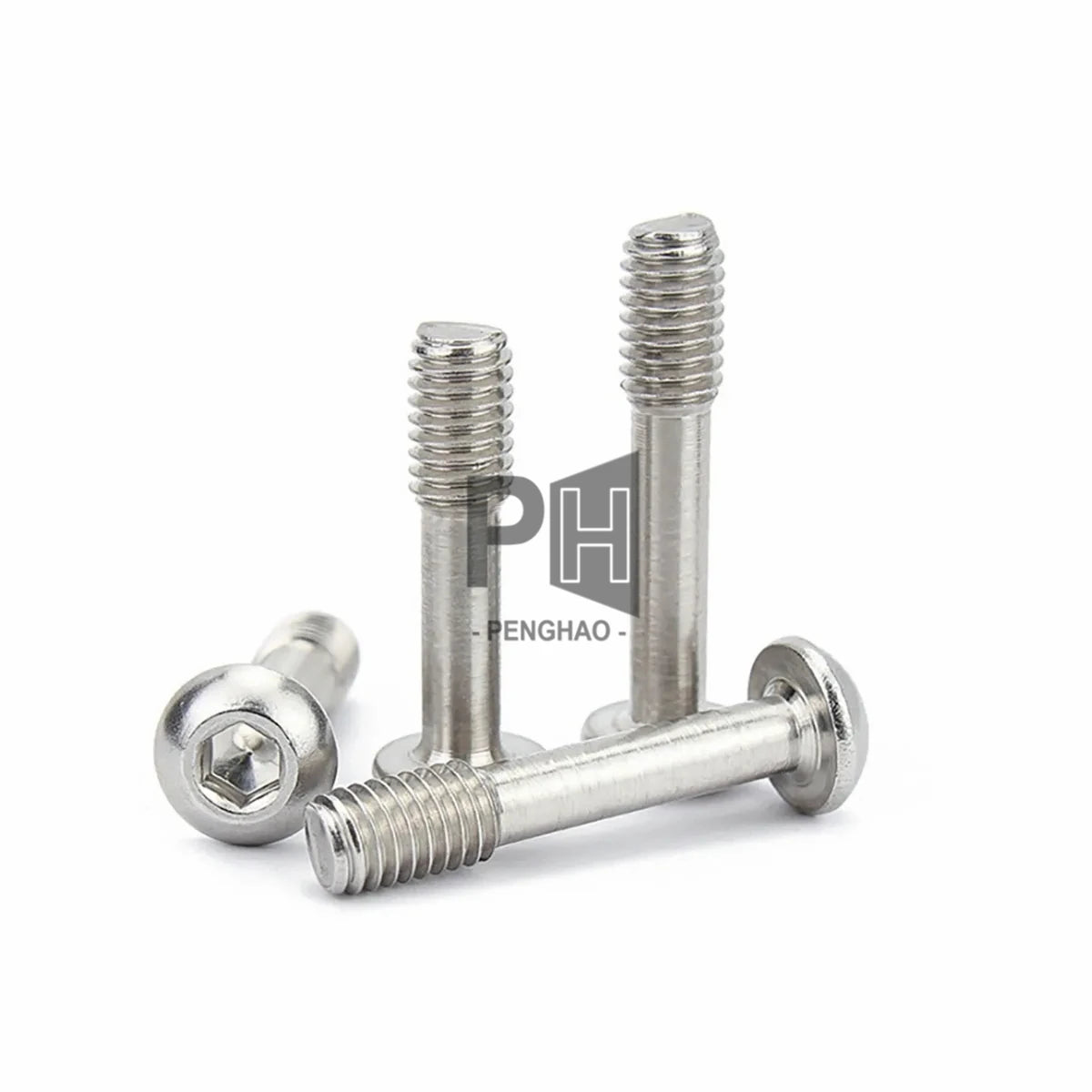 304 Stainless Steel Pan Head Hex Socket Locking Screw Half Tooth Screw M3 M4 M5 M6 Anti Loose Captive Screw