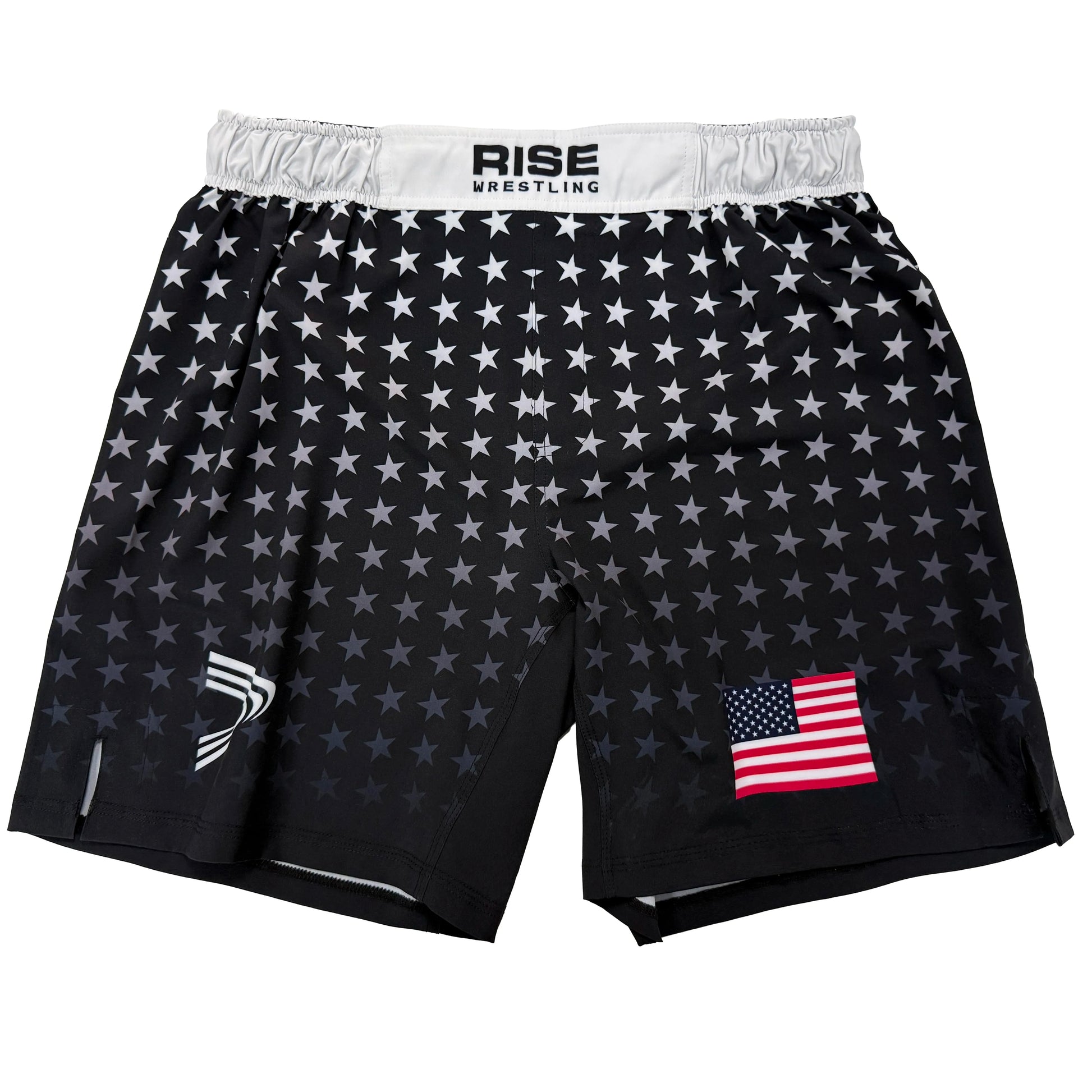 USA National Team Wrestling Shorts Side Slit Cut Hem Quick Dry and Breathable Waistband with Drawstring for Wrestler Training