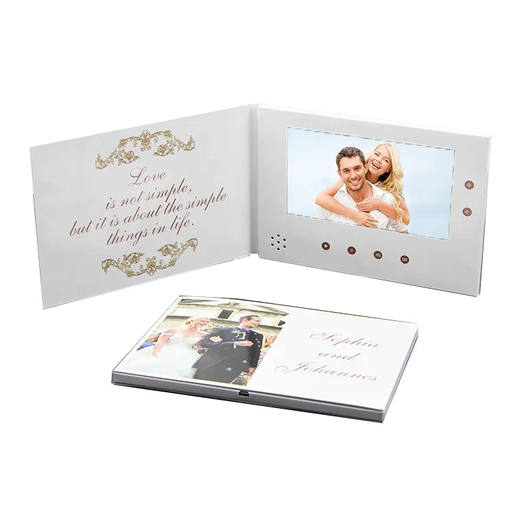 Brand New 7 Inch LCD Fairy Animal Cross Advertising Card Music & Video Player for Wedding Invitations Paper Material