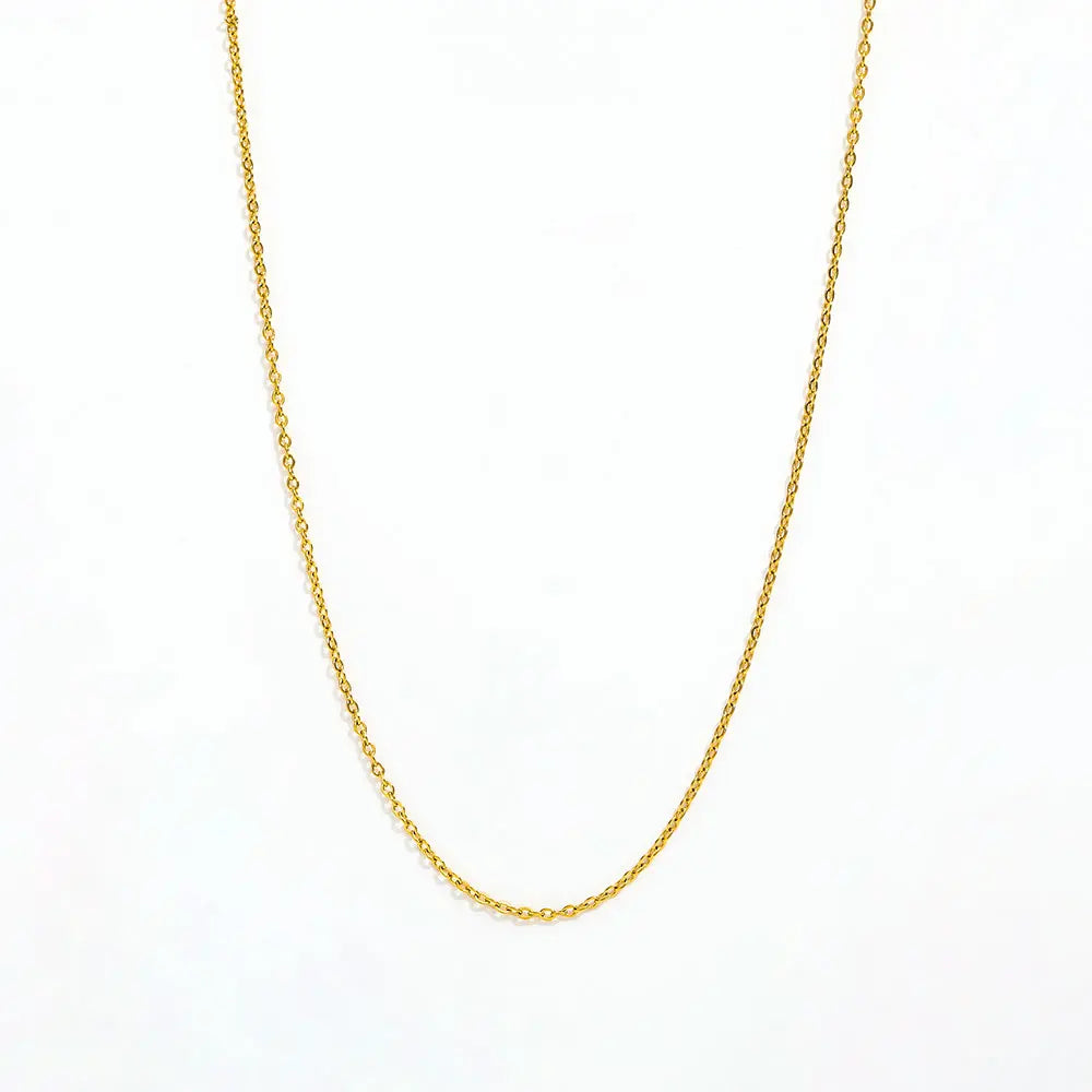Fenny Wholesale 18K PVD Plated Minimalist Versatile Dainty Basic Chain Stainless Steel Choke Chain Necklace for Women