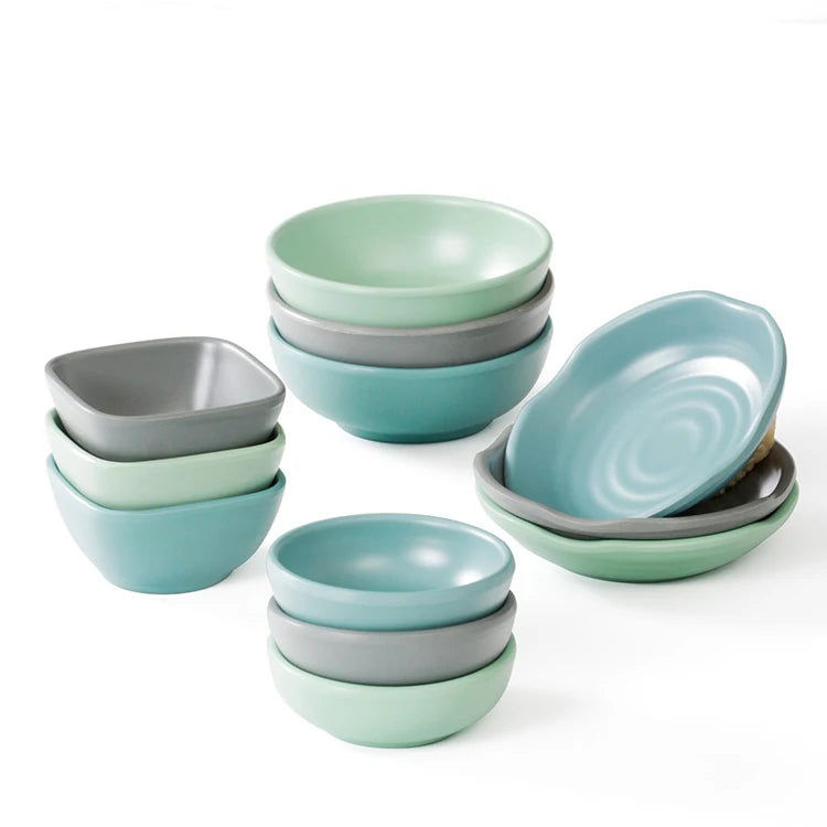 Hot Pot Dipping Sauce Dish Small Melamine Bowls & Sushi Dinnerware Plates