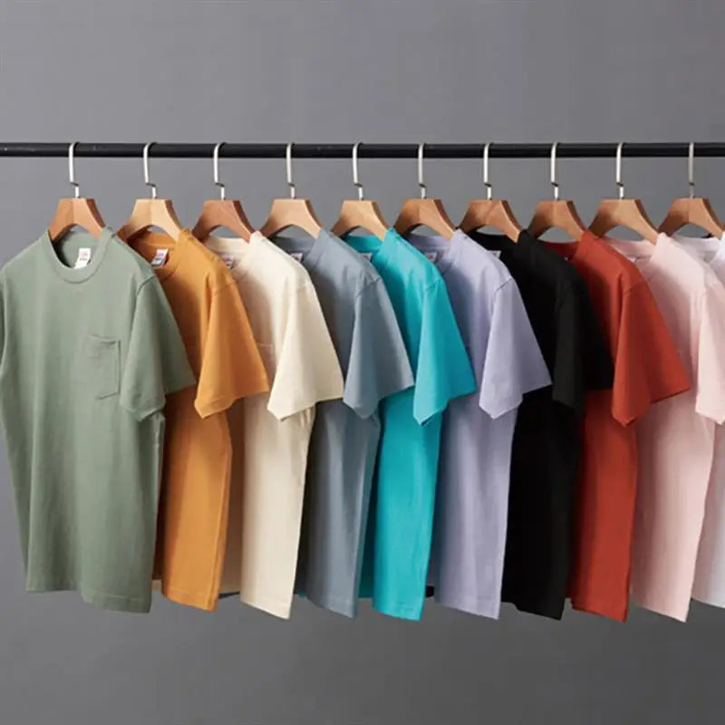 7900 180g Blank Heavy Cotton Street Wear Tshirt Fashion Casual T-shirt Custom High Quality Printing T Shirts for Men With Poc