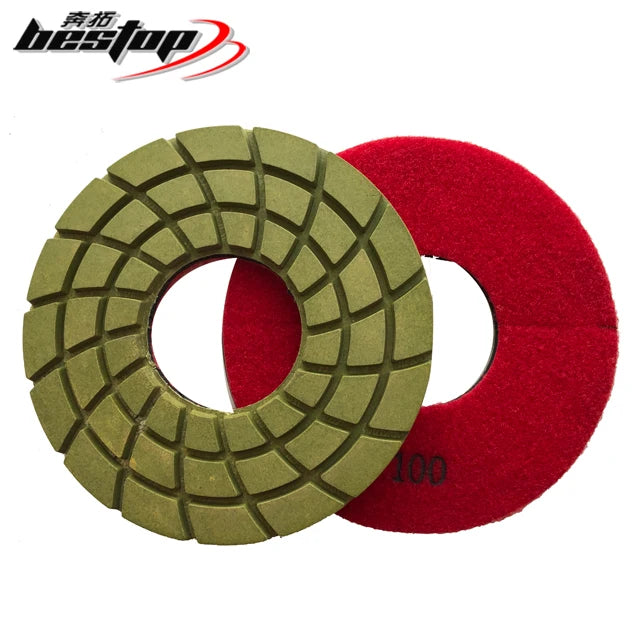 D180mm Super Glossy Diamond Resin Polishing Pads Floor Polishing Buffing Pads with Hook and Loop Backing OEM Customizable