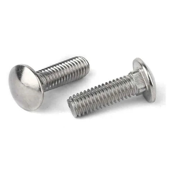 1/4 3/8 1/2 5/16 Stainless Steel 304 Mushroom Round Head Square Neck Carriage Bolt Screws