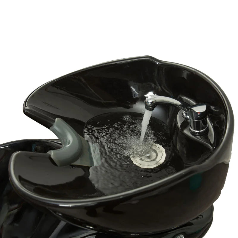 Professional Modern Design Metal Faucet Shower Set & Salon Equipment Shampoo Chairs Unit Accessories for Nail Shop Beauty Sal