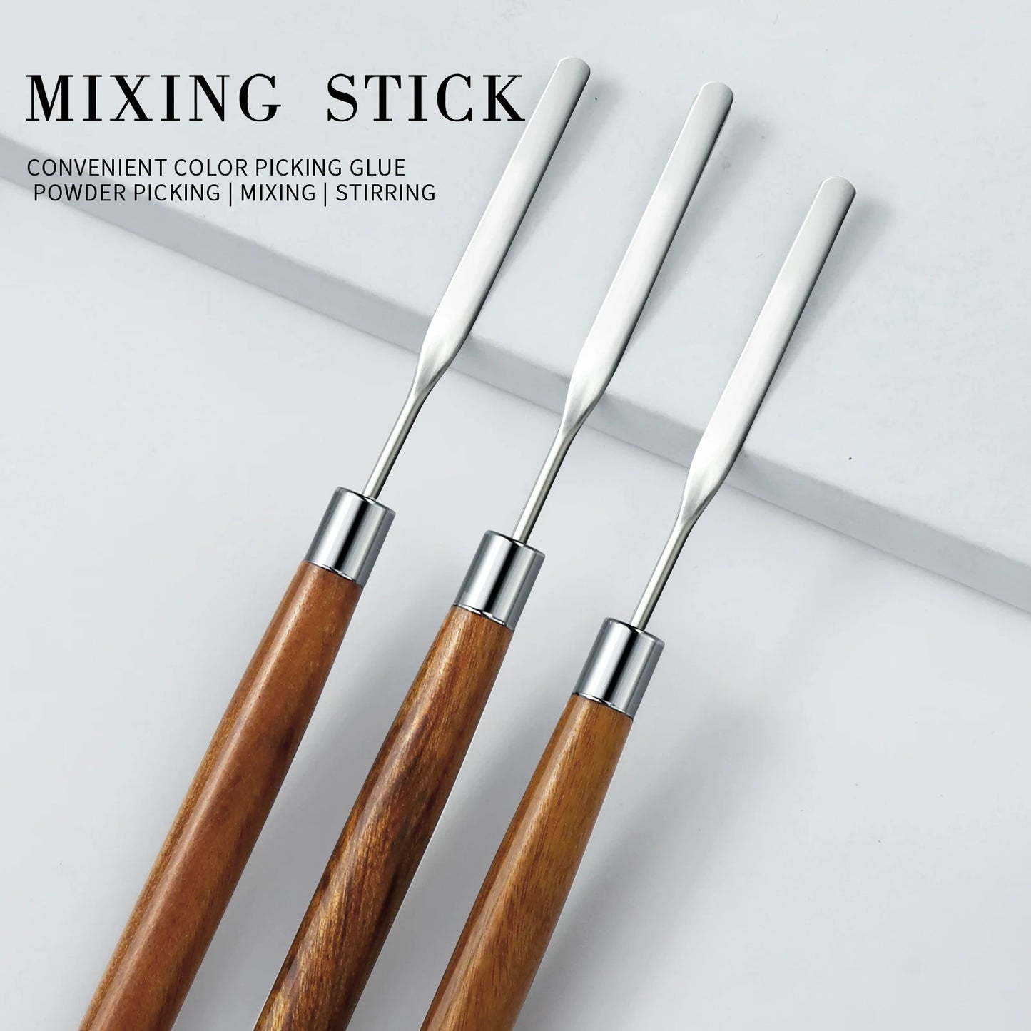 Misscheering Nail Natural Wood Glue Mixing Stick Nail Oil Glue Mixing and halo Dyeing Color Painting Special Stirring Stick