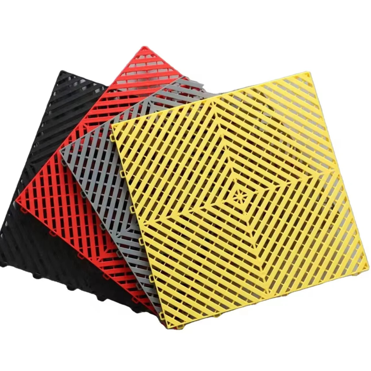 Mat Flooring for Park Floor Drain Cover Garage Floor Tiles Interlocking Plastic Industrial Rubber Outdoor C02 Lock Catch Supp