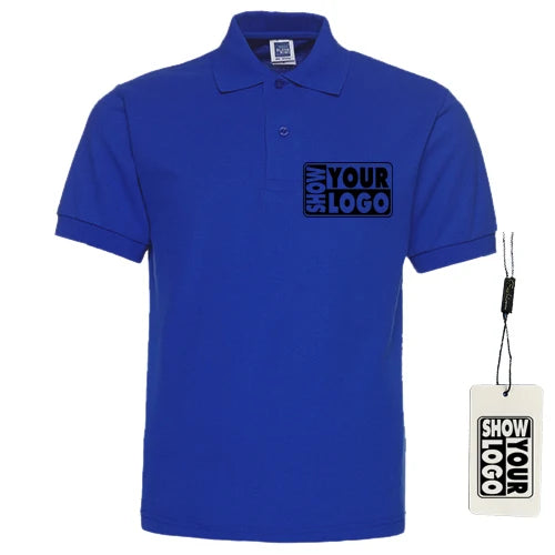 195gsm 65% Cotton 35% Polyester Jersey Breathable Solid Custom Short Sleeve Men's Shirt Classic Fit Screen Printing