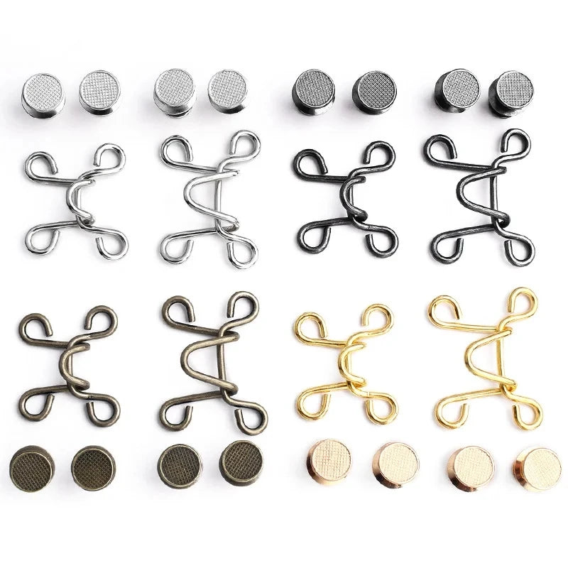 Women Skirt Pants Jeans Adjustable Waist Clip Metal Pins Clothing Accessories Sewing Women's Brooch Set Tighten Waist Brooche