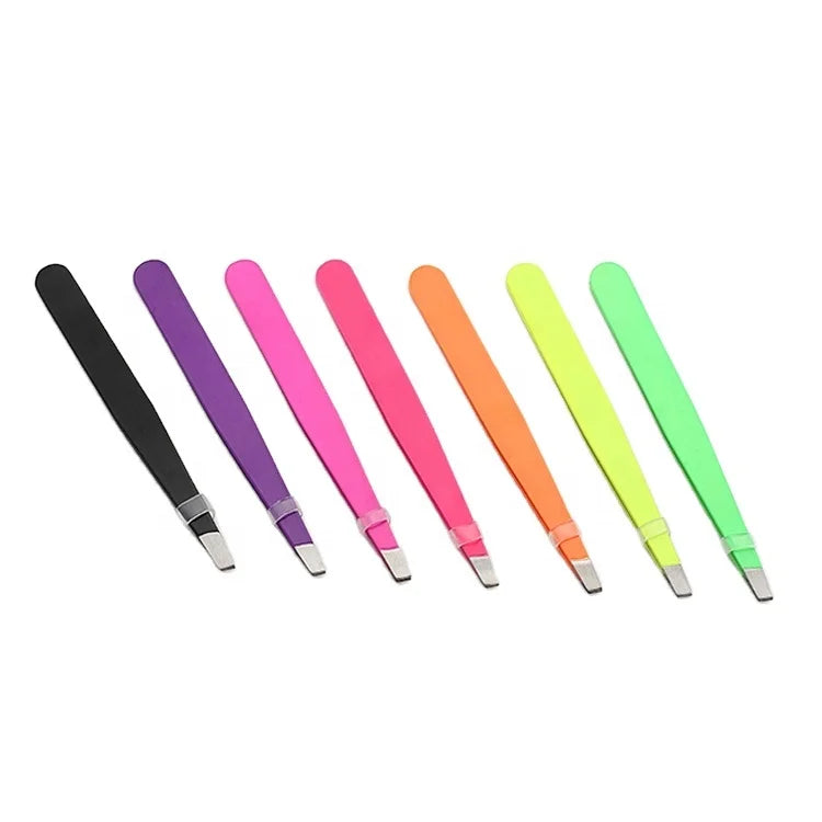 VW-MT-003 Manicure Set 4-Piece Color False Eyelash & Eyebrow Extension Tweezers Pointed Tip Stainless Steel Durable