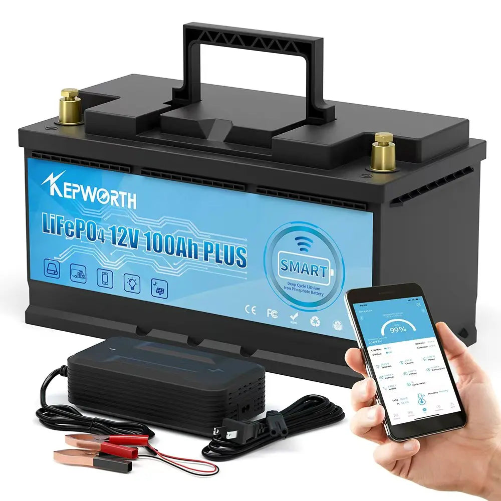EU Stock Free Shipping 12v 100ah 120Ah 200Ah Lifepo4 Battery With Bluetooth Lithium Iron Phosphate RV Battery Pack Built-in B