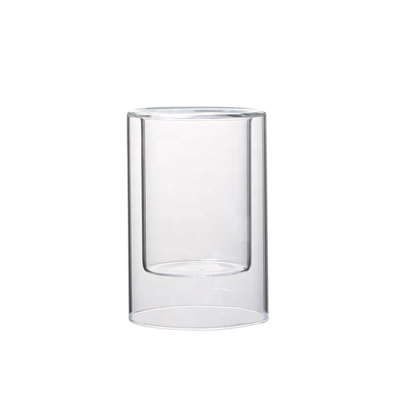 Glass Candle Vessels  Colored Candle Jars Christmas Candle Cup 2024 Clear Double Wall Borosilicate