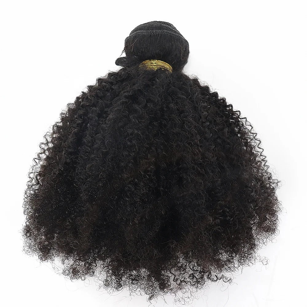 Cheap Human Hair Bundles Brazilian Afro Kinky Curly Natural Color 10-30 Inch Virgin Hair 100% 4B4C Kinky Curly Human Hair Wea