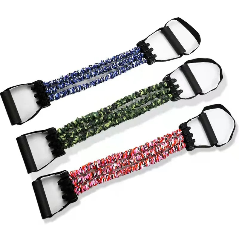 Nature Latex Sleeve Pull up Assist Band Elastic Tension Durable Rope Chest Expander Spring Set