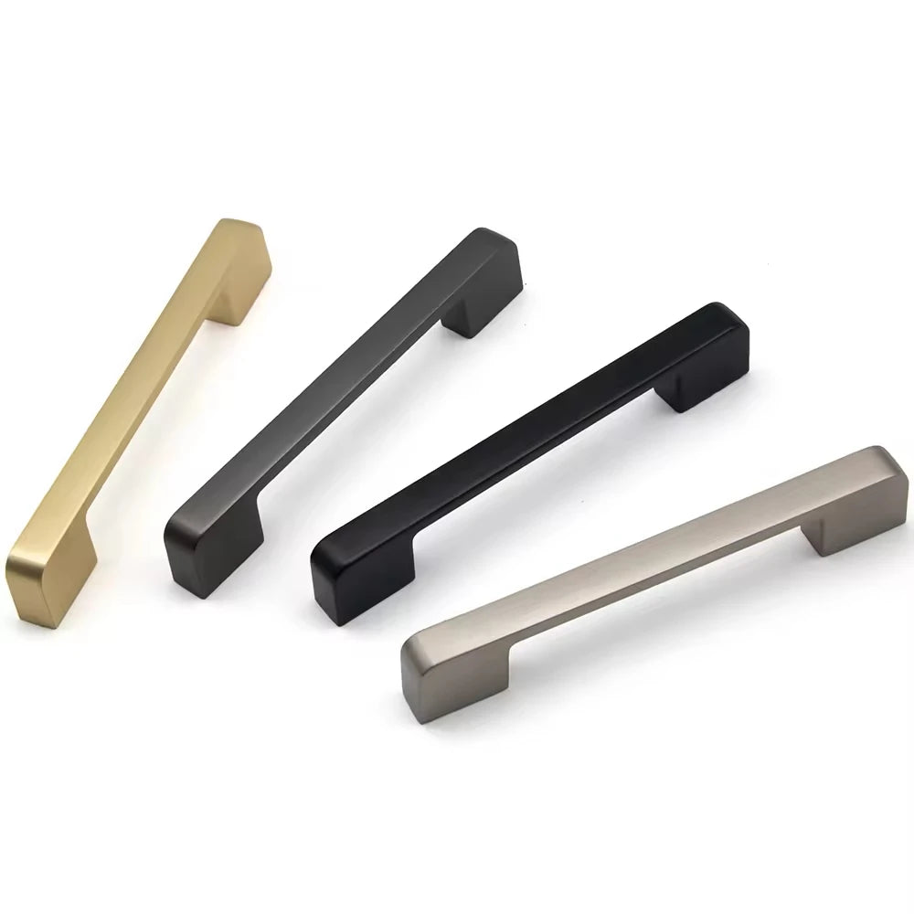 Custom Kitchen Wine Cabinets Door Drawer Dresser Bathroom Door Furniture Hardware Chrome Aluminium Pull Handle and Knobs