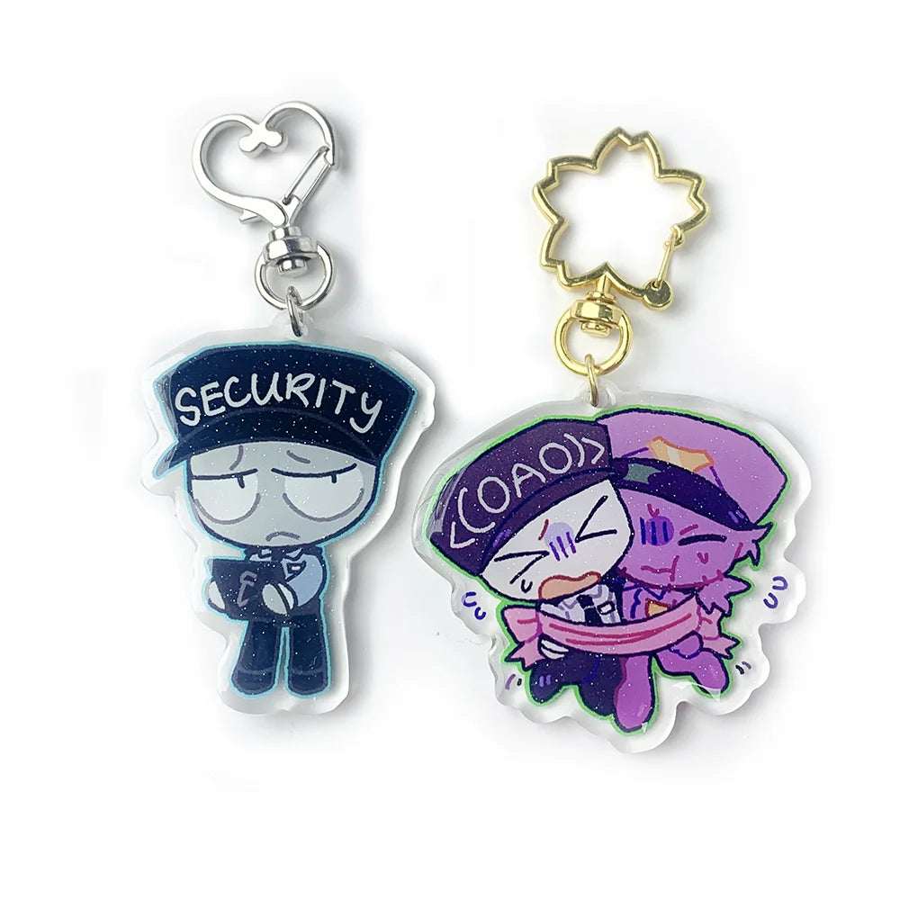 Custom Design Print Custom Pendant Key Chain Acrylic Charm Glitter Epoxy Acrylic Charm Key Chain