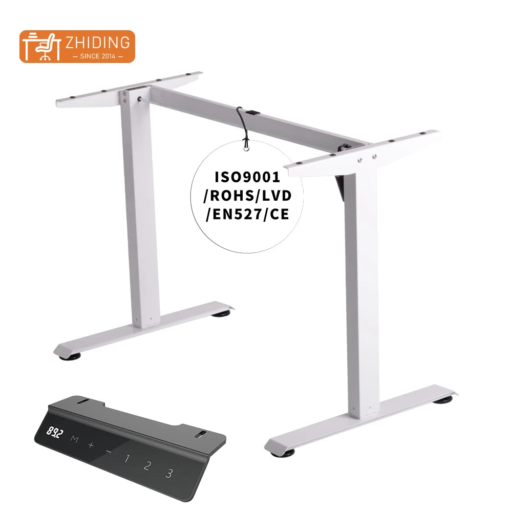 Modern Home Office Furniture Sit Stand Desk Height Adjustable Frame Motorized Electric Height Adjustable Standing Desk
