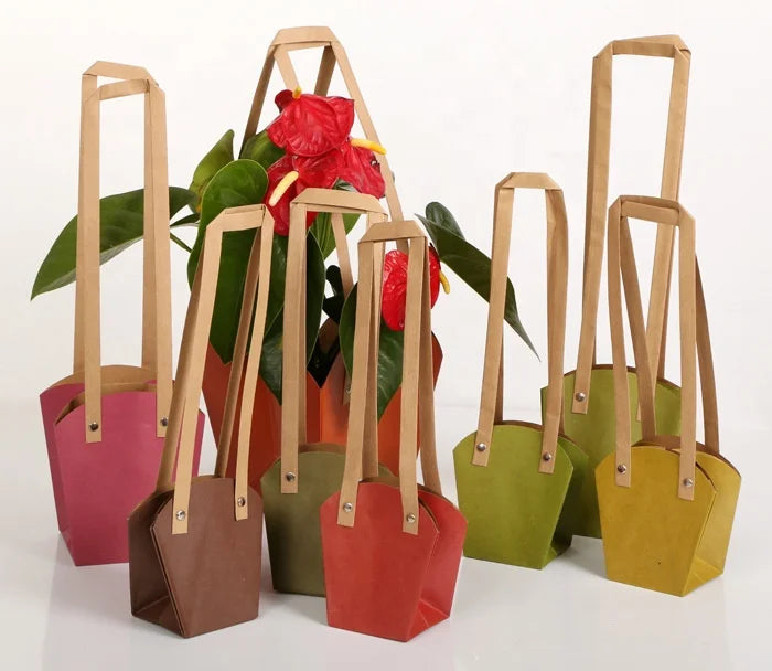 Wholesale Gift Food Grocery Brown Handle Kraft White Paper Bags With Twisted Handle