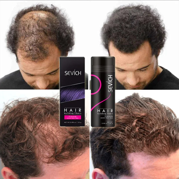 New Organic Hair Thickening Fiber Natural Keratin Black Hair Fiber Powder Private Label Building Hair Fibers