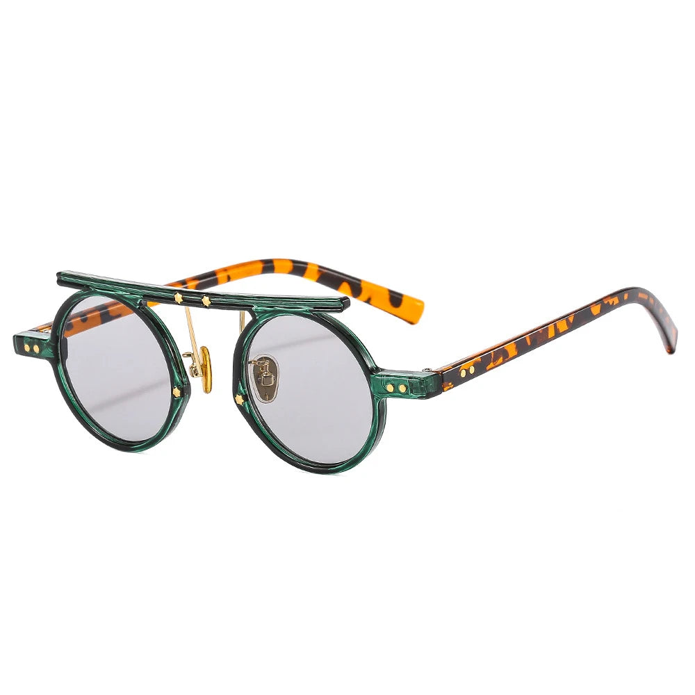 2024  Mirrored Outdoor Sports Cycling Sunglasses Vintage Round Eyeglasses Small Frame Square Shades Uv400 Sunglasses