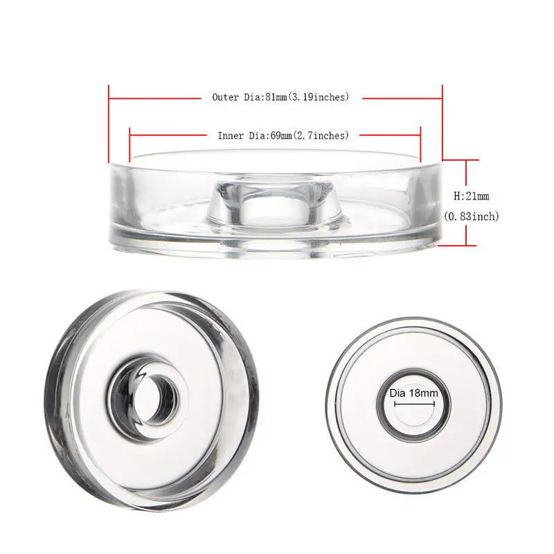 Wholesale Customizable High Borosilicate Clear Glass Hookahs Handmade Heat Resistant Pot Flavour Bowl and Tobacco Cup