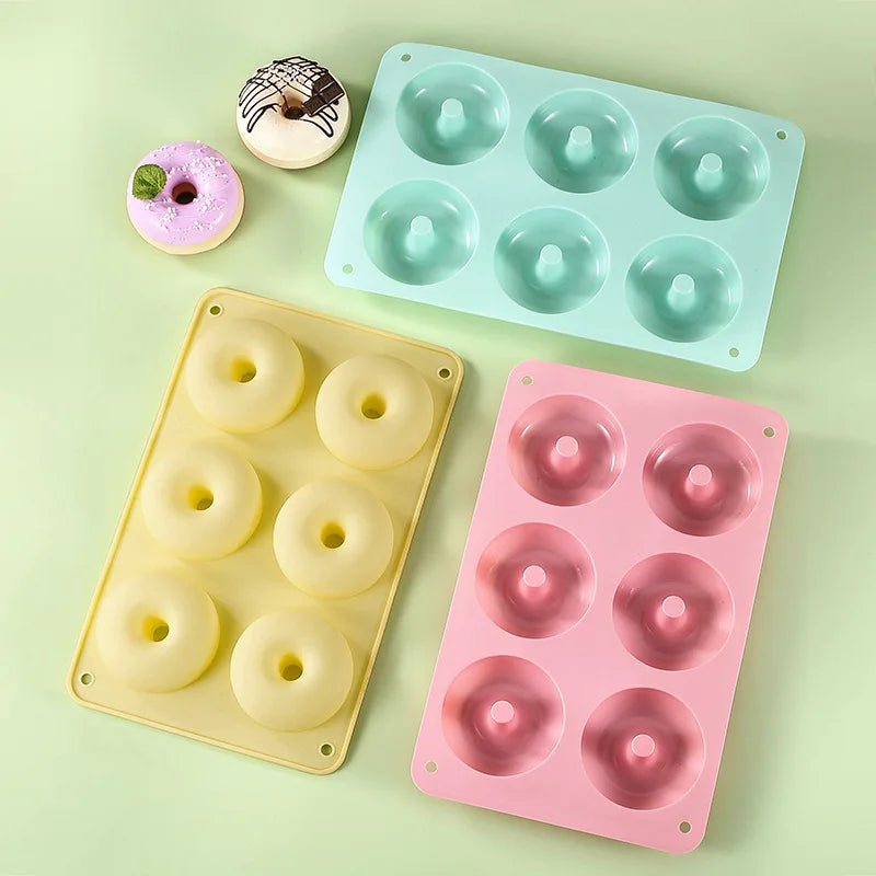 Silicone Donut Candy Mold Rectangle Shape for Chocolate Ring and Cookie Donut OPP Bag Packed Gummy Molds