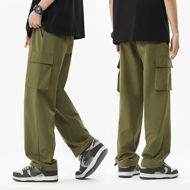 Stylish Custom Vintage Cargo Pants Trousers Nylon Spandex Multipocket Baggy Casual Mens Cargo Pants