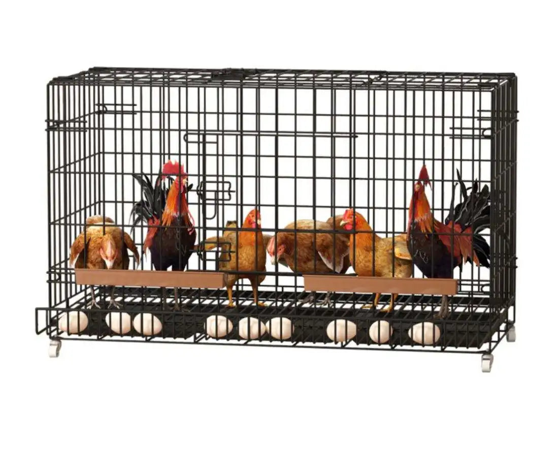 Chicken Cage Large Fecal Pan Removal Folding Cage Wire Mesh Chicken Coops Cages Egg Layer