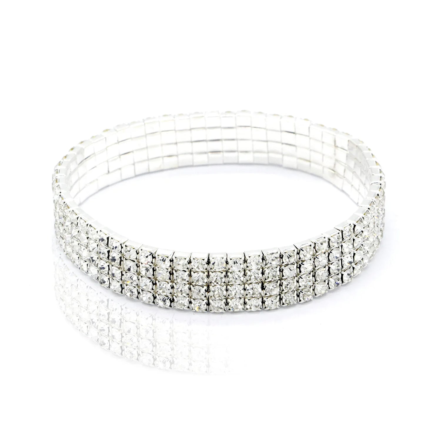 Hot Sale Boho Rhinestone Elastic Anklet Multilayer Crystal Anklet for Women Summer Gift Beach Jewelry