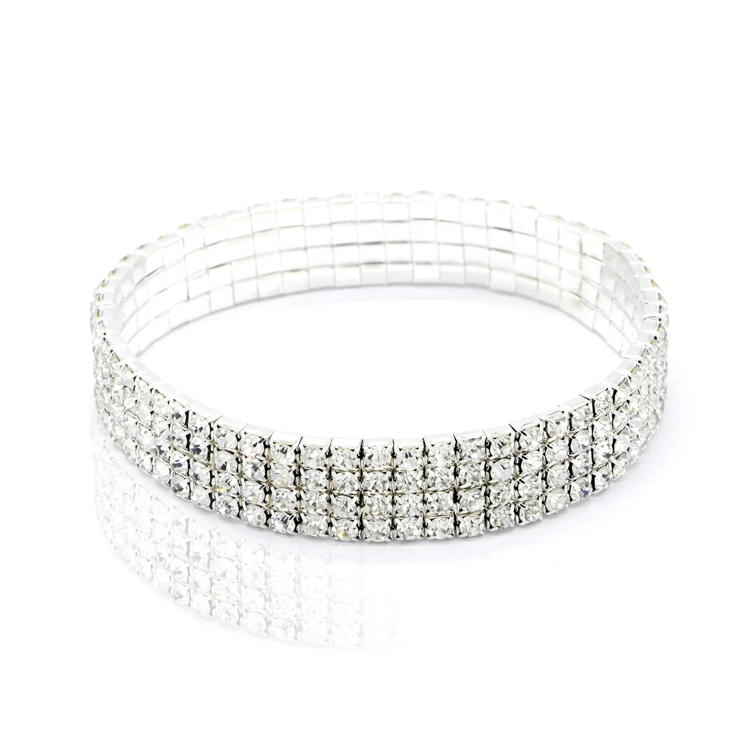Hot Sale Boho Rhinestone Elastic Anklet Multilayer Crystal Anklet for Women Summer Gift Beach Jewelry