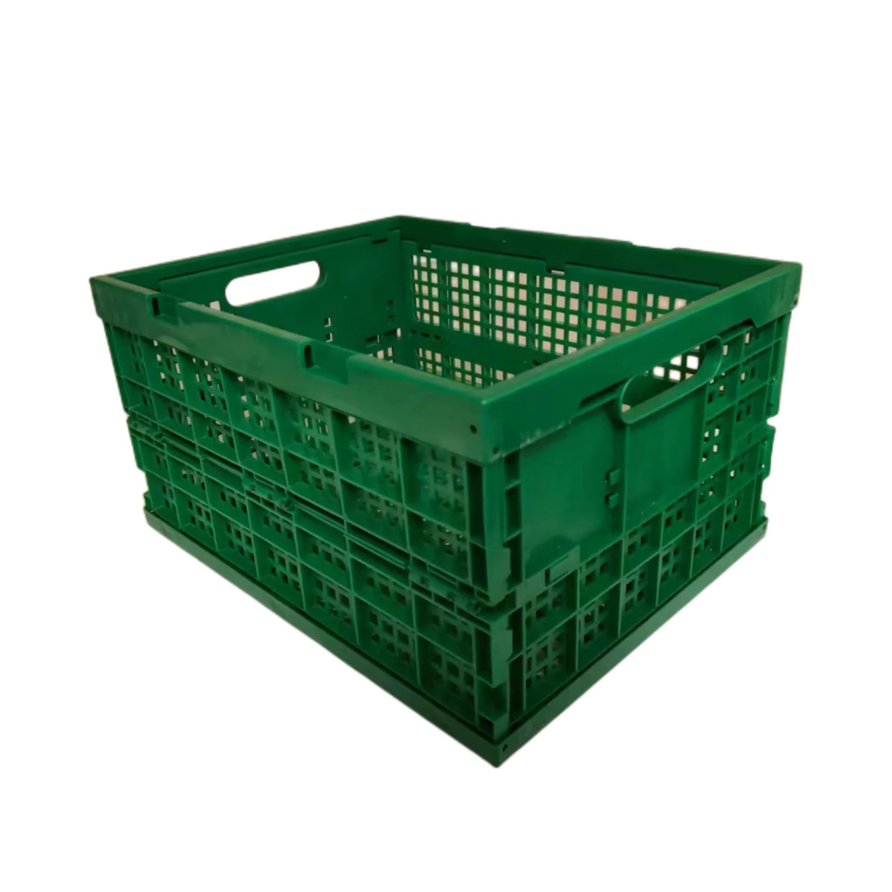 QS High-quality Made of Recycled Plastic Fruit Shopping Basket Box pp Crate Collapsible Foldable Crate for Farm