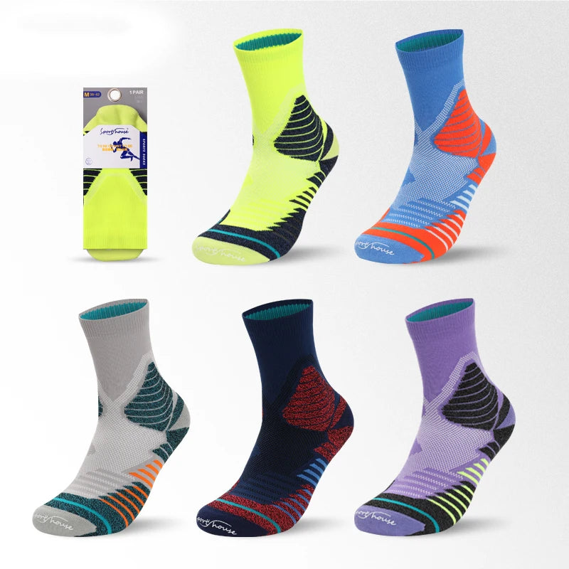 Factory Supply Men Basketball Gym Sock Cotton Crew Athletic Sport Sox Compression Basketball Sock