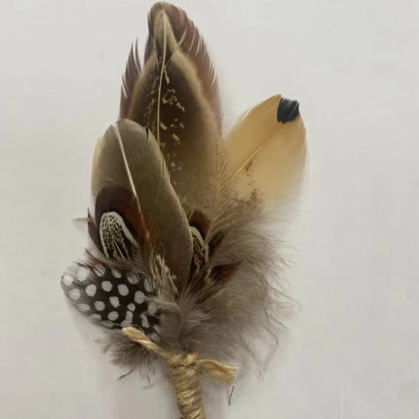Natural Cowboy Hat Feather for DIY Craft Millinery Xmas Party Hat Costume Dream Catcher Decor Ornament Fedora Hat Accessory